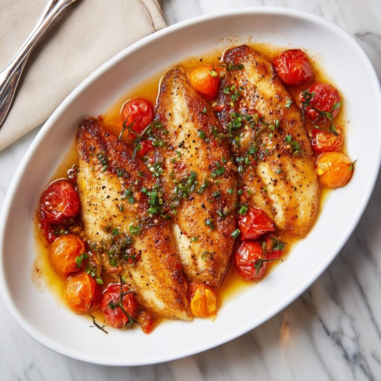 Mediterranean Baked Tilapia with Cherry Tomatoes, Olives, and Feta Recipe