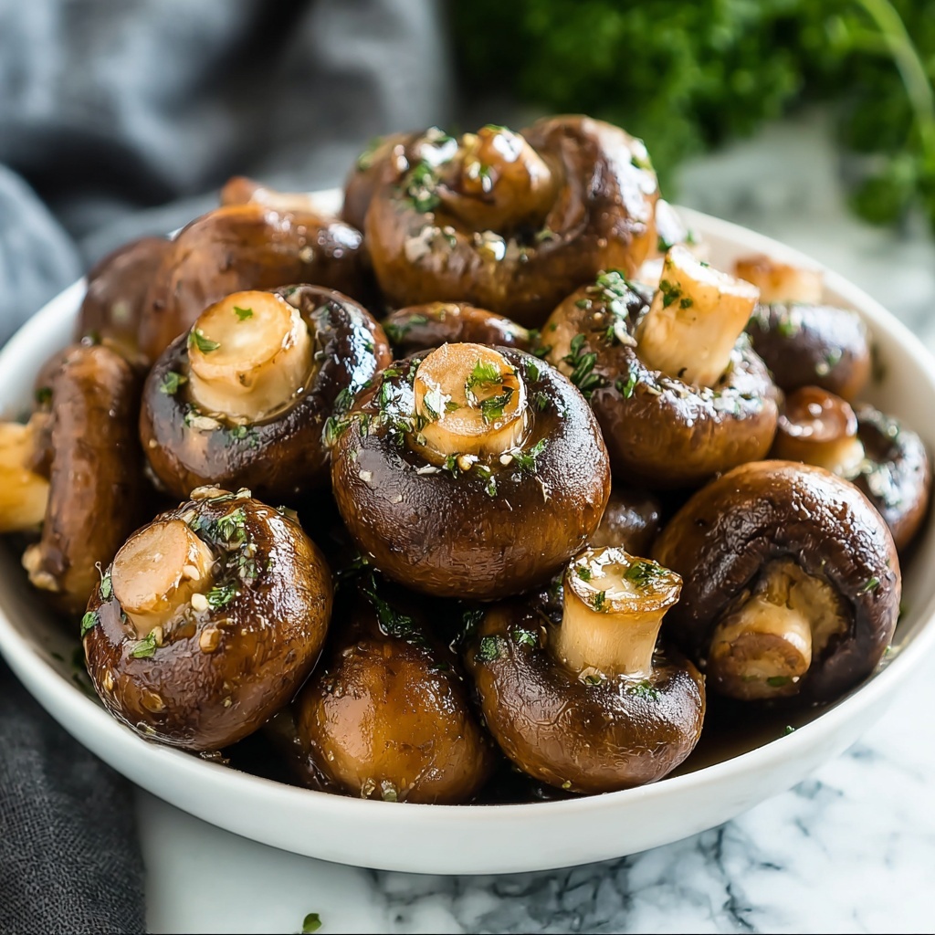 Savory Roasted Mushrooms with Garlic, Balsamic, and Thyme Recipe - Recipe Image