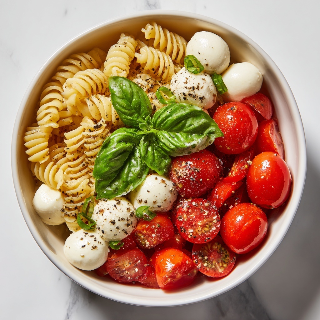 Bright Bocconcini and Tomato Pasta Salad for Summer Bliss Recipe - Recipe Image