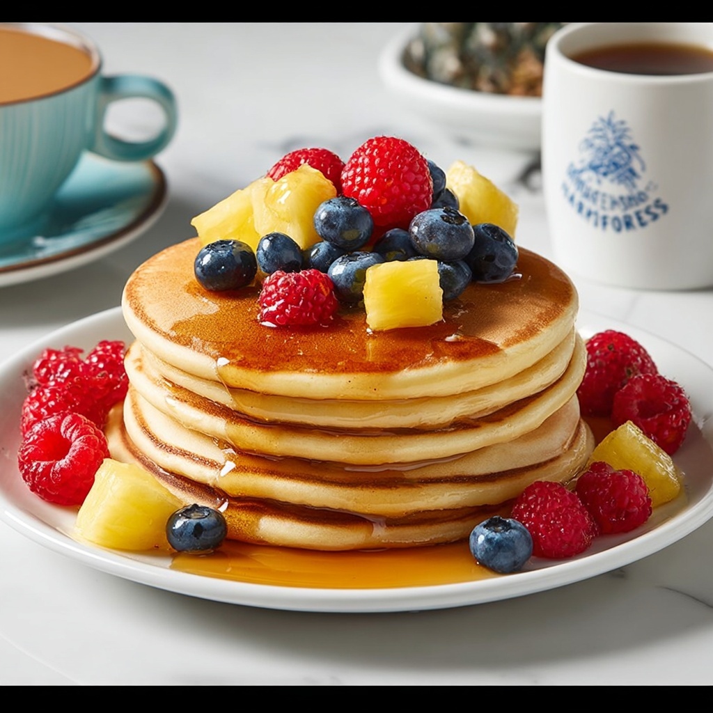 Easy and Fluffy Copycat Perkins Pancakes Recipe - Recipe Image