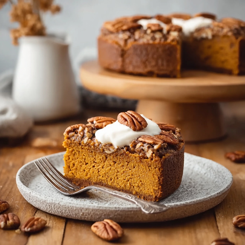 Flourless Maple Pecan Pumpkin Yogurt Cake Recipe - Recipe Image