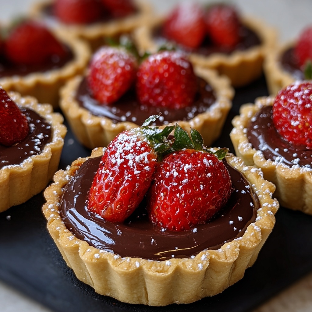 Chocolate Strawberry Tarts Recipe - Recipe Image