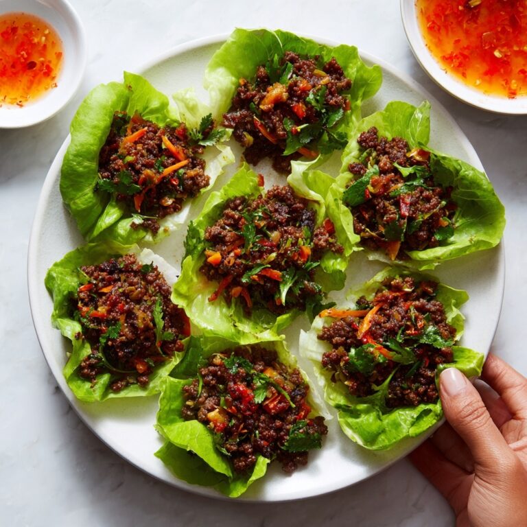 Thai Basil Beef Lettuce Wraps Recipe