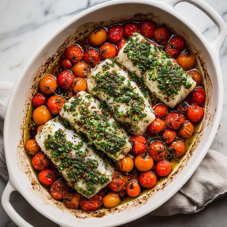 Mediterannean Baked Tilapia with Cherry Tomatoes, Olives, and Feta Recipe