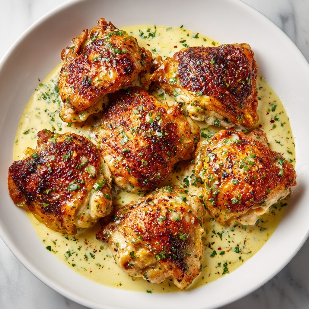 Creamy Oven Baked Chicken Thighs Recipe - Recipe Image