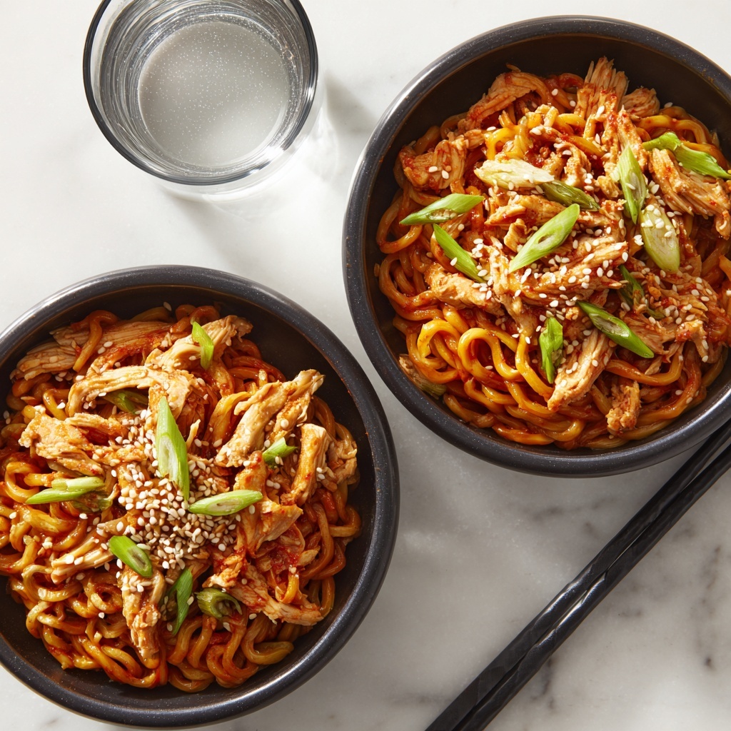 Slow Cooker Honey Garlic Chicken Noodles Recipe - Recipe Image