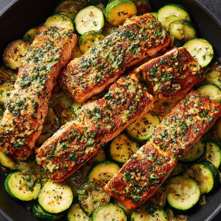 One-Pan Lemon Herb Salmon with Zucchini Recipe