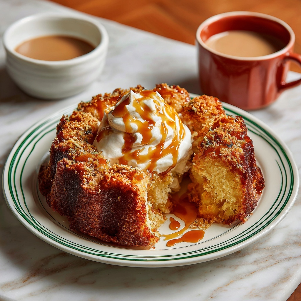 10-Minute Steamed Winter Bliss Pudding with Caramel Sauce Recipe - Recipe Image