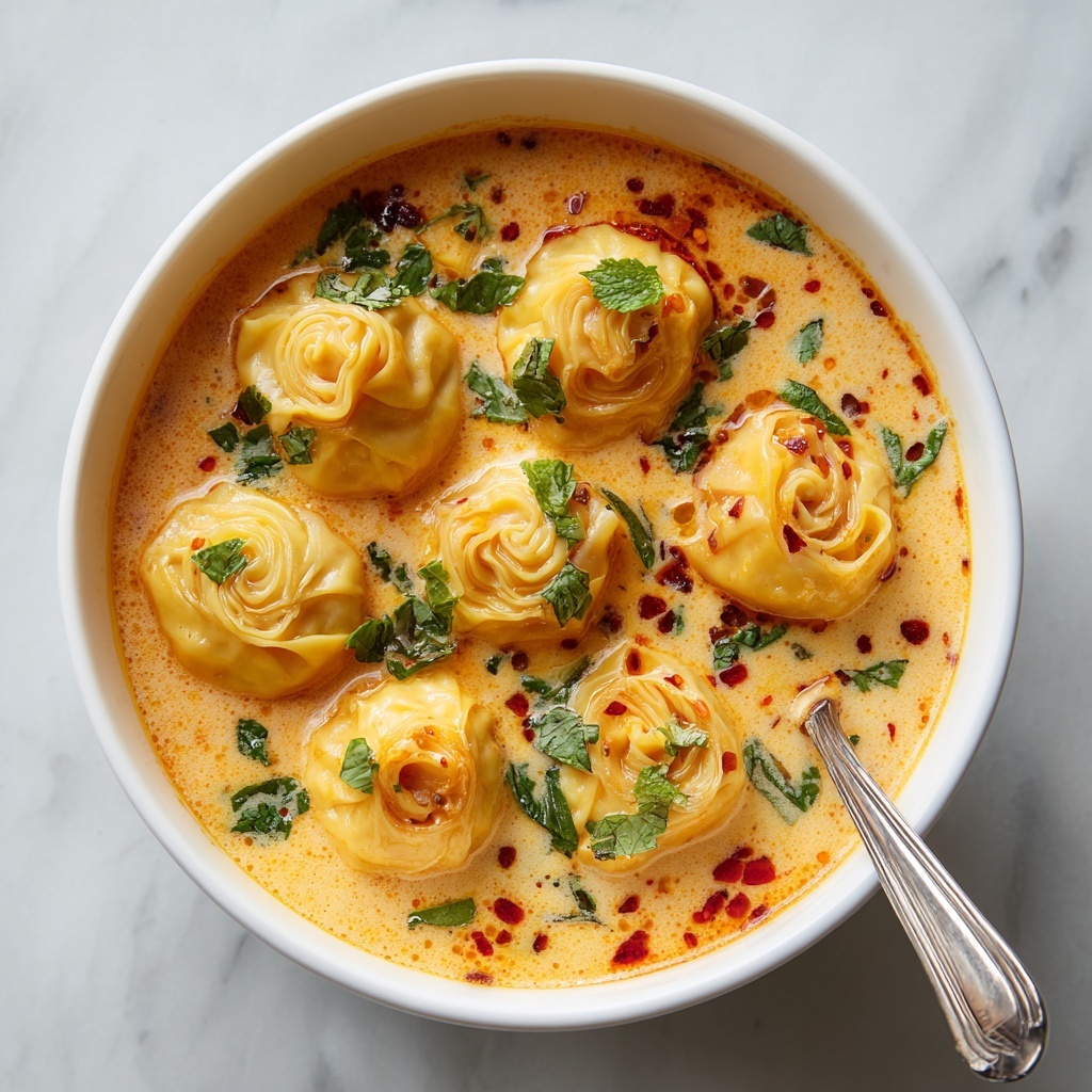 Easy Thai Coconut Curry Dumpling Soup Recipe - Recipe Image