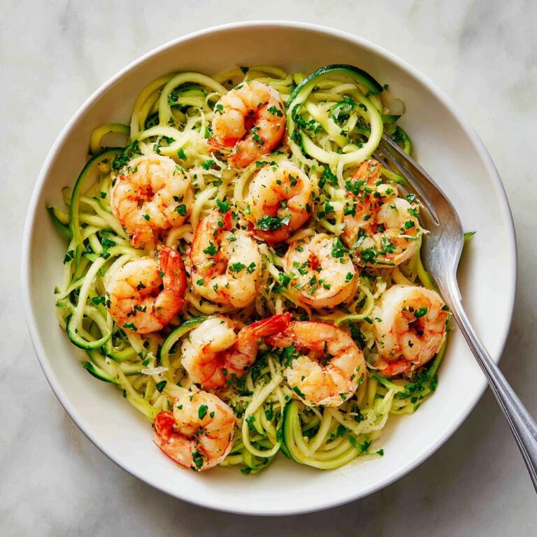 Garlic Butter Shrimp Scampi with Zoodles Recipe