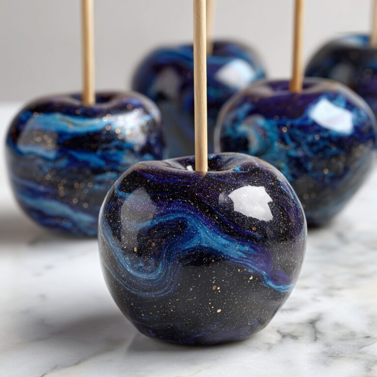 Spooky Black Swirl Candy Apples Recipe