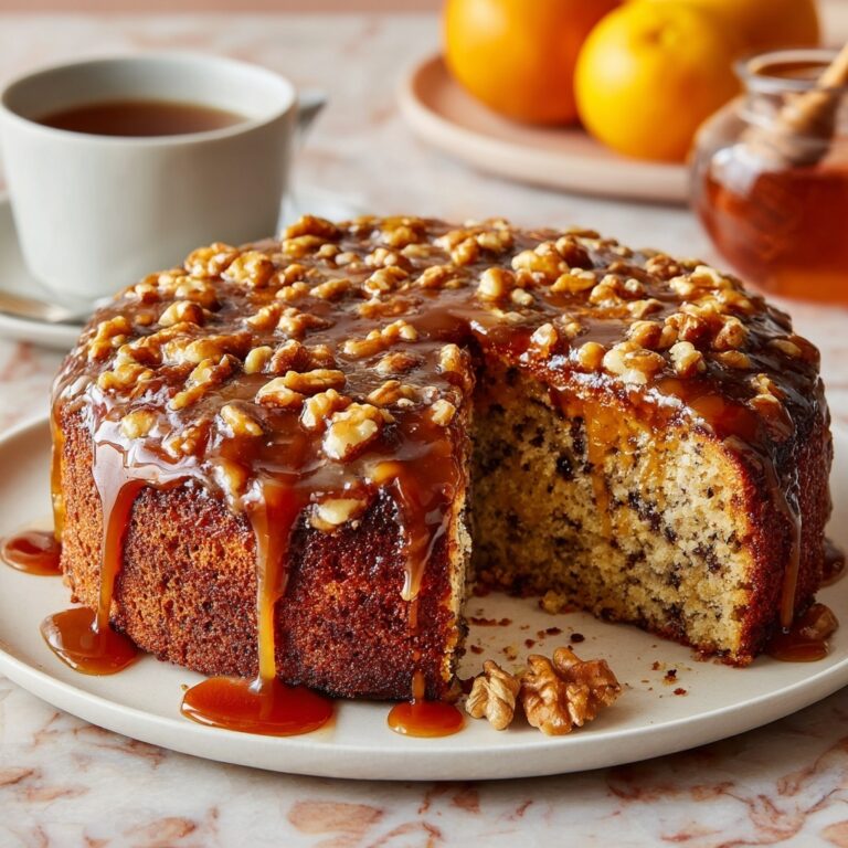 Date Walnut Cake with Orange Blossom Syrup Recipe
