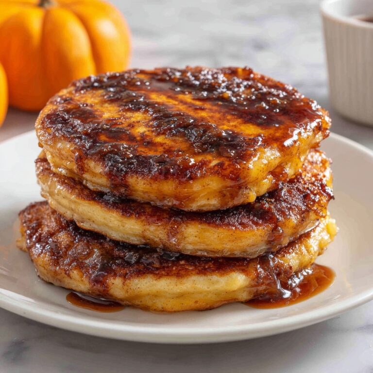 Pumpkin Cinnamon Roll Pancakes with Cream Cheese Glaze Recipe