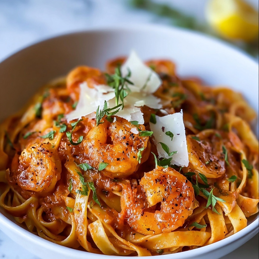 Garlicky Calabrian Chili Pasta with Shrimp Recipe - Recipe Image