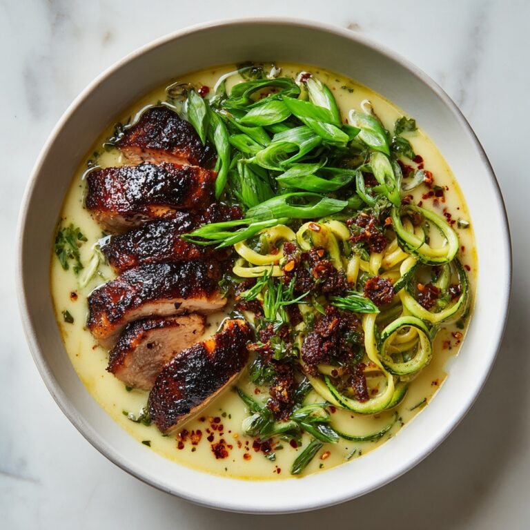 Fiery Chicken Ramen with Creamy Garlic Sauce Recipe