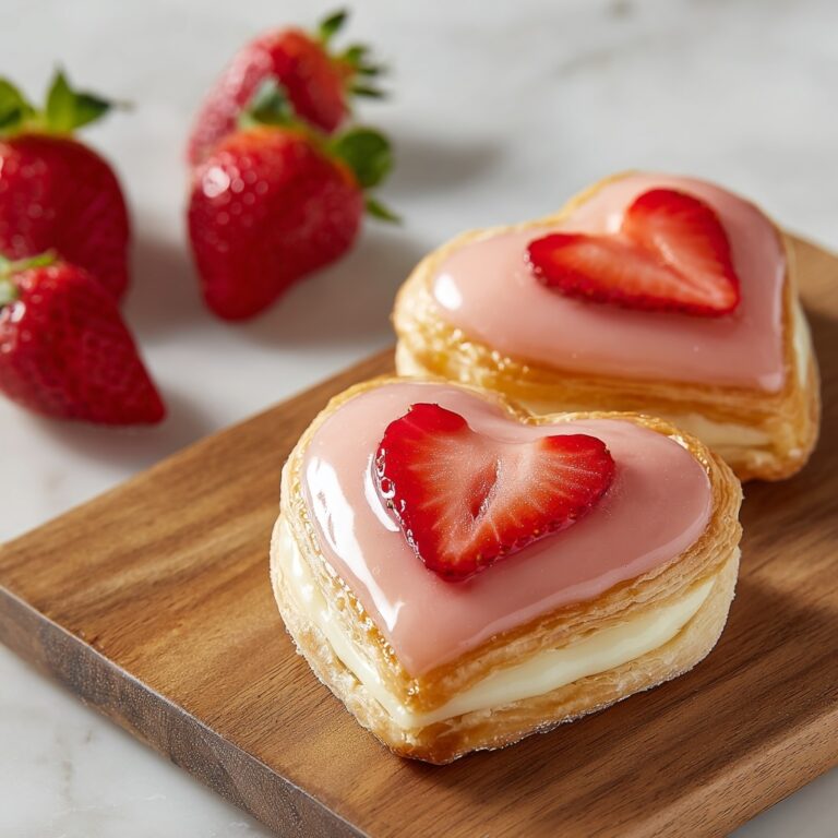 Strawberry Cream Cheese Heart Danishes Recipe