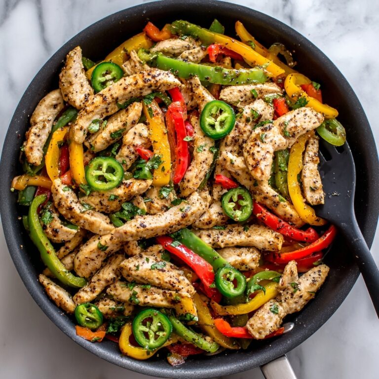Skillet Chicken Fajitas with Creamy Jalapeño Verde Sauce Recipe