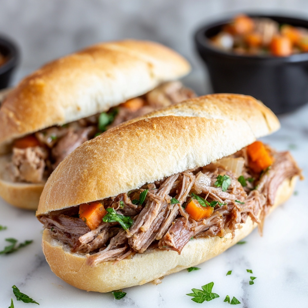 Instant Pot Italian Beef Sandwich with Pepperoncini and Giardiniera Recipe - Recipe Image