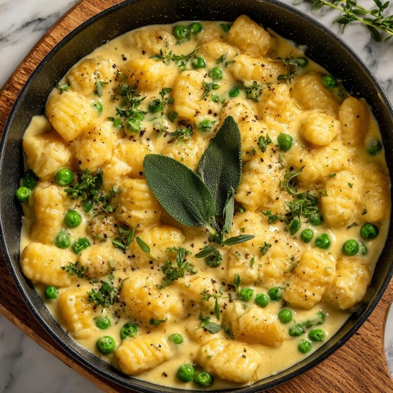 Gnocchi with Creamy Sage and Pea Sauce Recipe