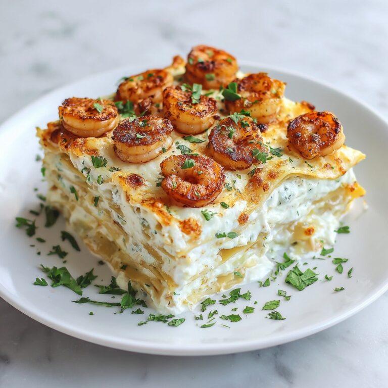 Garlic Butter Shrimp Scampi Lasagna Recipe
