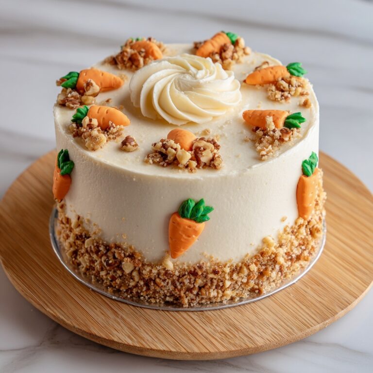 Vegan Carrot Cake with Candied Walnuts and Decorative Carrot Icing Recipe