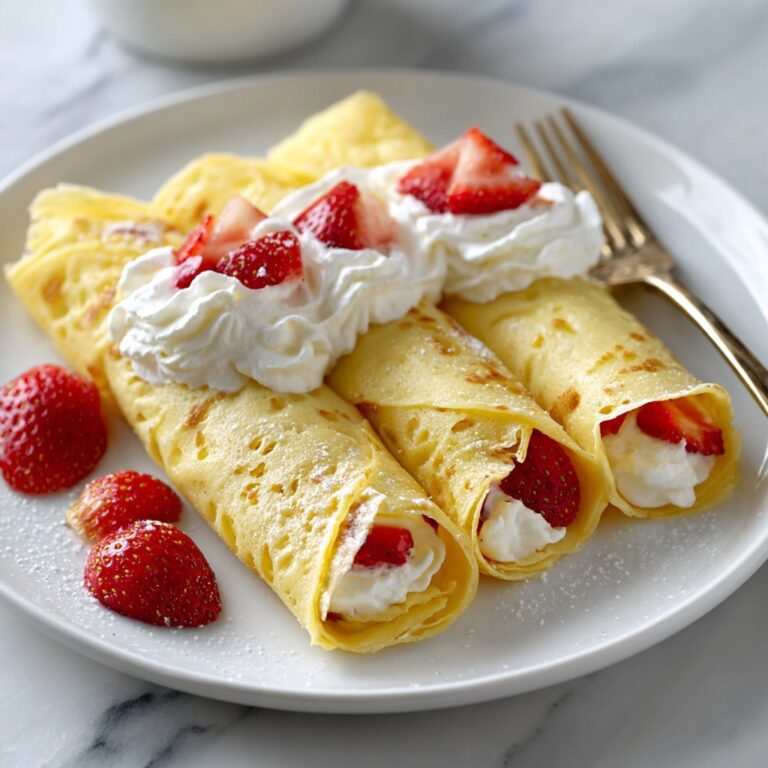 Strawberries and Cream Crepes Recipe