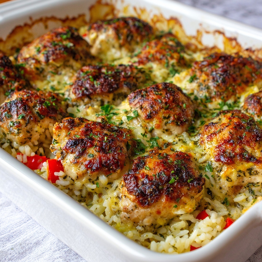 Italian Chicken Rice Casserole Recipe - Recipe Image