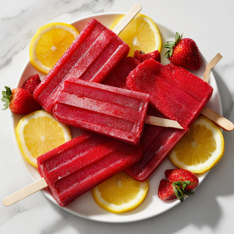 Strawberry Lemonade Popsicles Recipe