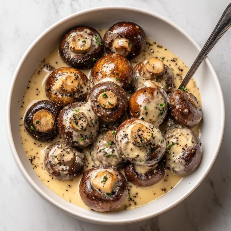 Creamy Garlic Butter Tuscan Mushrooms Recipe