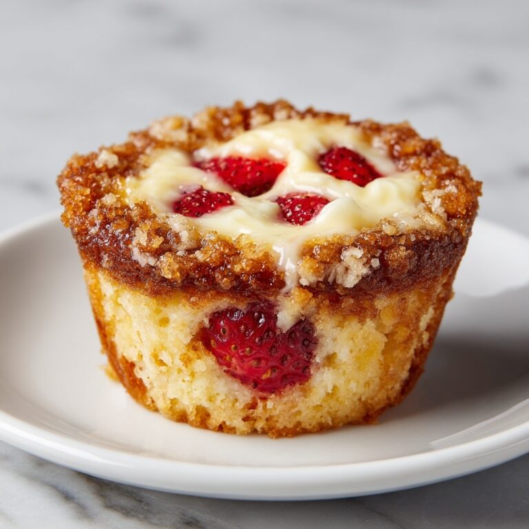 Strawberry Cream Cheese Breakfast Muffins with Fresh Strawberries Recipe