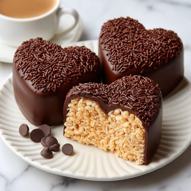 Chocolate Dipped Heart-Shaped Rice Krispie Treats Recipe