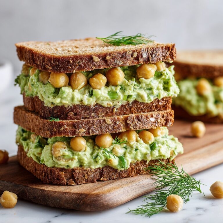 Smashed Chickpea Avocado Dill Pickle Sandwiches Recipe