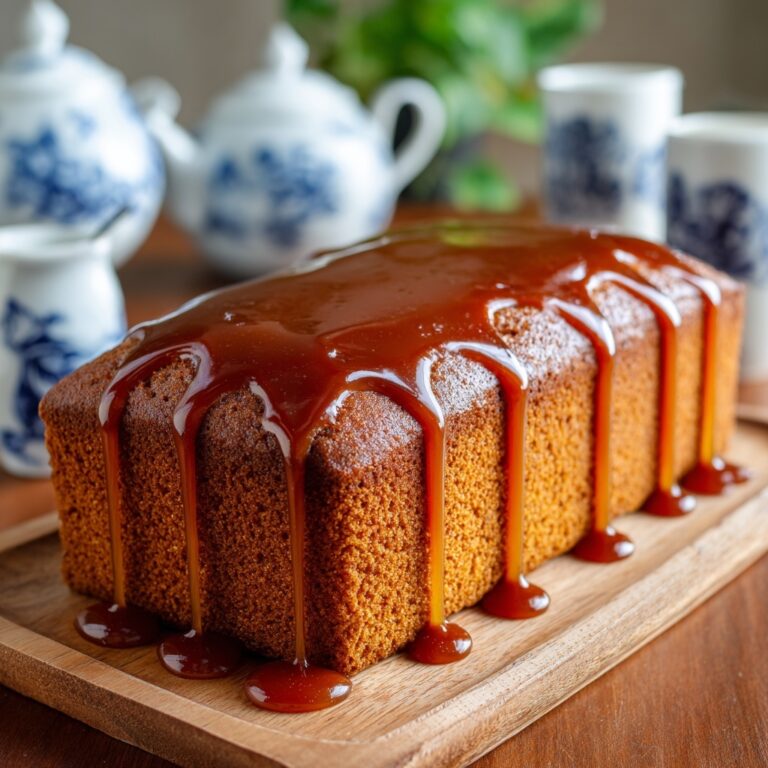 Sticky Date Carrot Pudding Loaf with Cinnamon Syrup Recipe