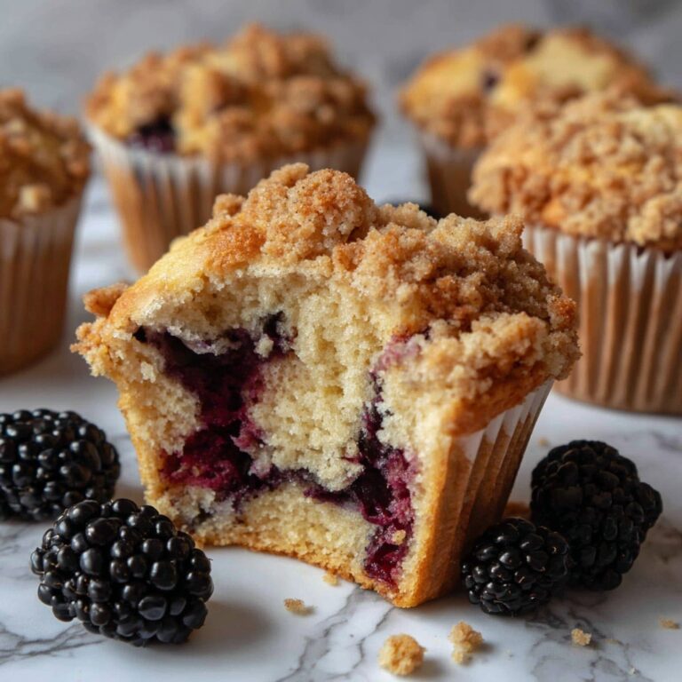Blackberry Muffins with Oatmeal Streusel Recipe