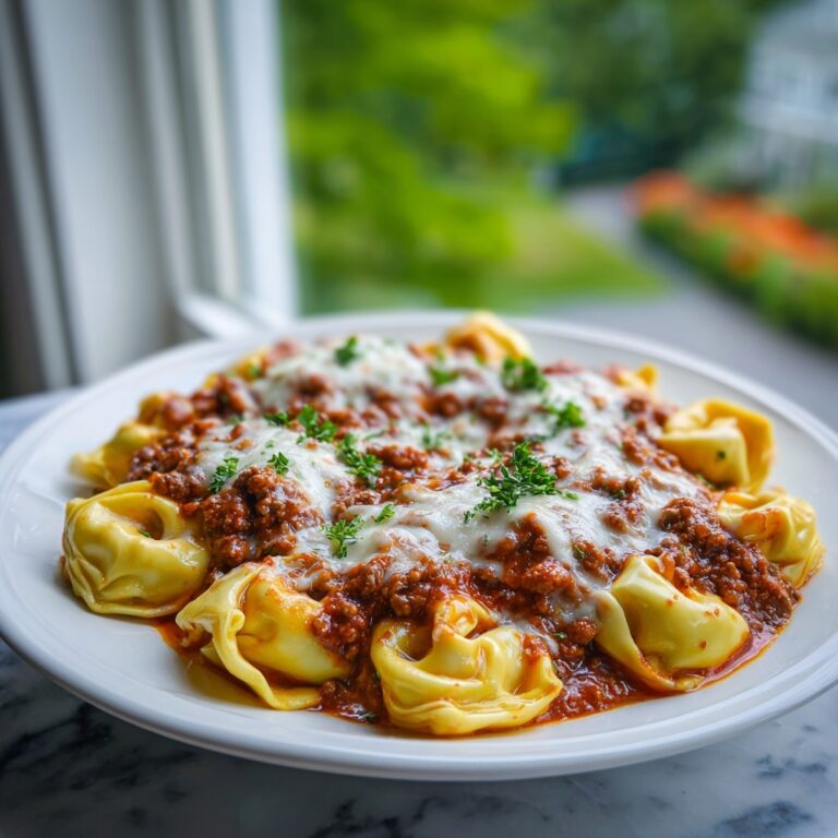 Cheesy Beef Tortellini Enchilada Casserole Recipe