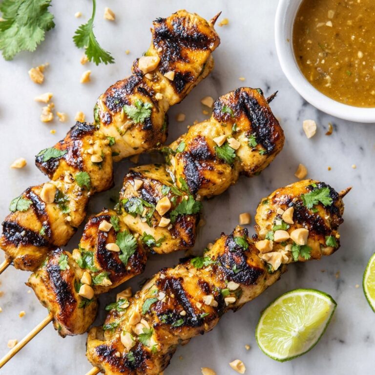 Thai Chicken Satay with Peanut Sauce Recipe