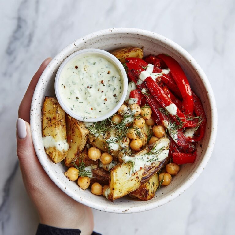 Mediterranean Chickpea and Vegetable Bowl with Tzatziki Recipe