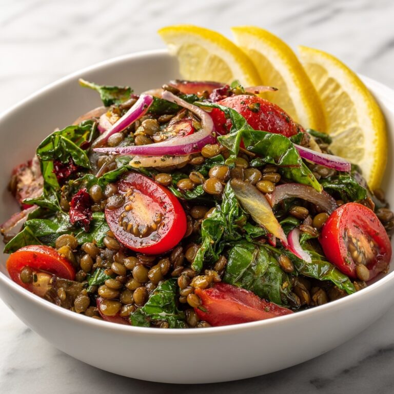 Lemon Pesto Lentil Salad Recipe