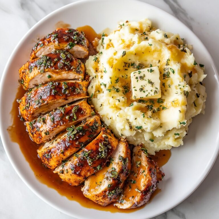Garlic Herb Chicken with Creamy Mashed Potatoes Recipe