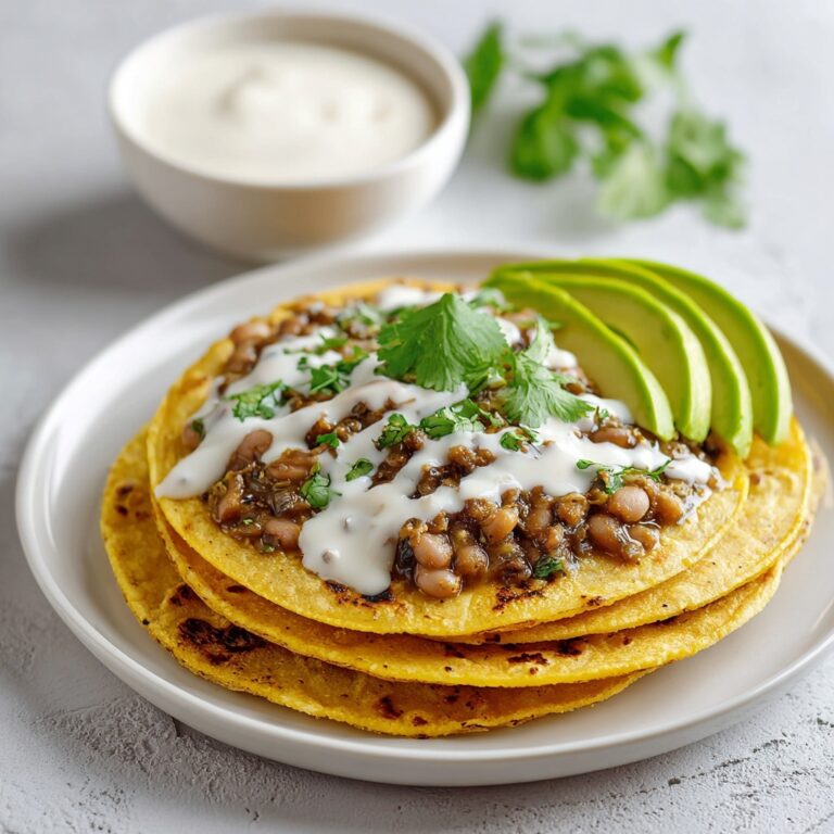Honduran Flour Tortillas with Black Beans and Sour Cream Recipe