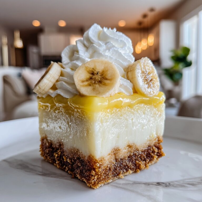 Delicious Banana Cream Cheesecake Bars Recipe