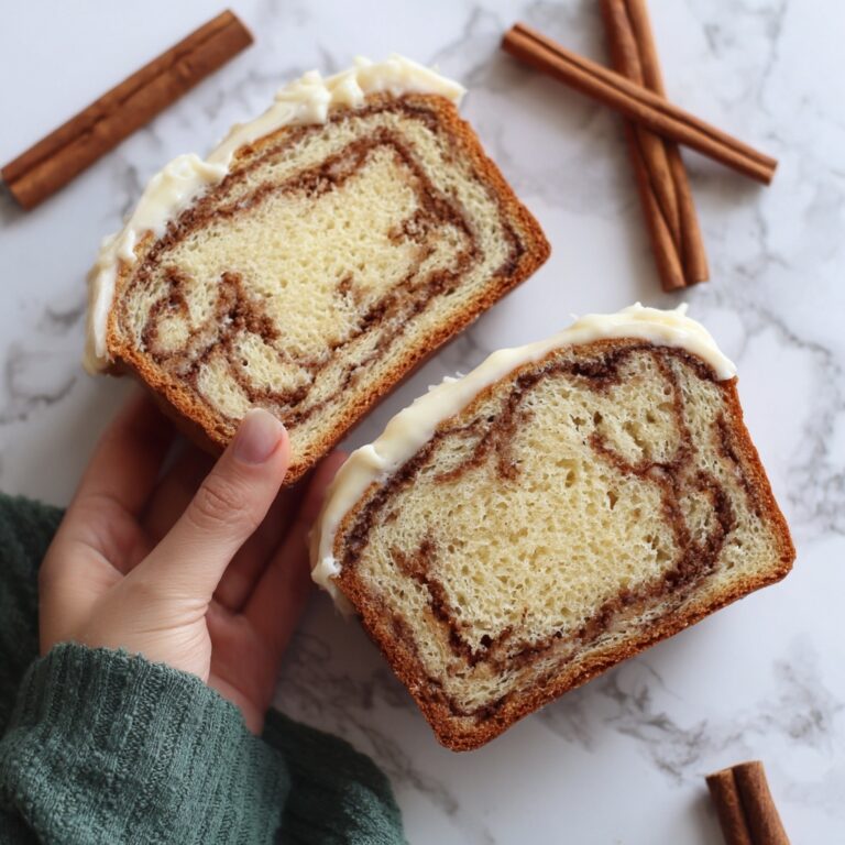 Cinnamon Swirl Banana Bread with Icing Recipe