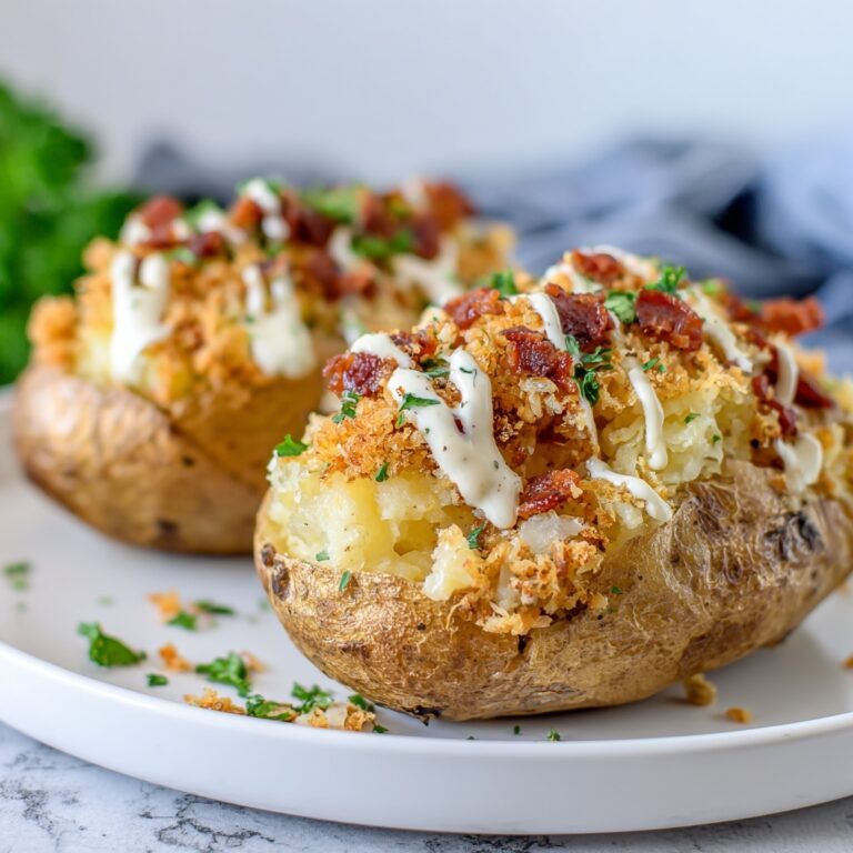 Loaded Chicken and Veggie Potatoes with Creamy Butternut Squash Sauce Recipe