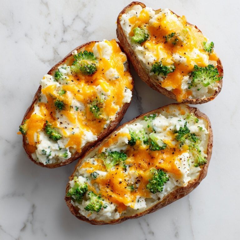 Cheesy Broccoli Twice-Baked Potatoes Recipe