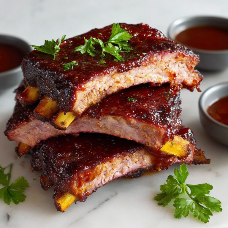 Oven Baked Ribs with Smoky BBQ Glaze Recipe