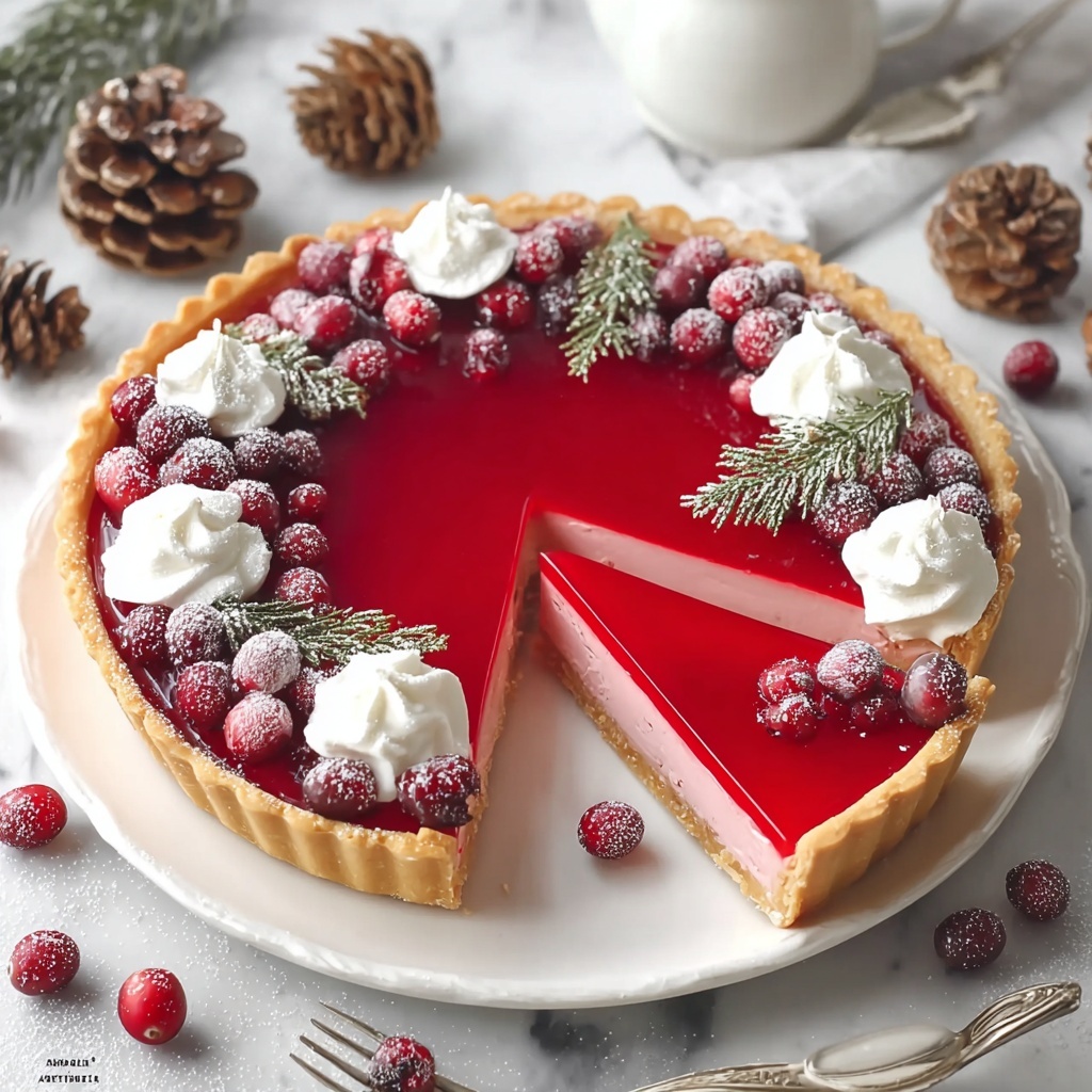 Delicious Cranberry Custard Pie to Brighten Your Dessert Table Recipe - Recipe Image