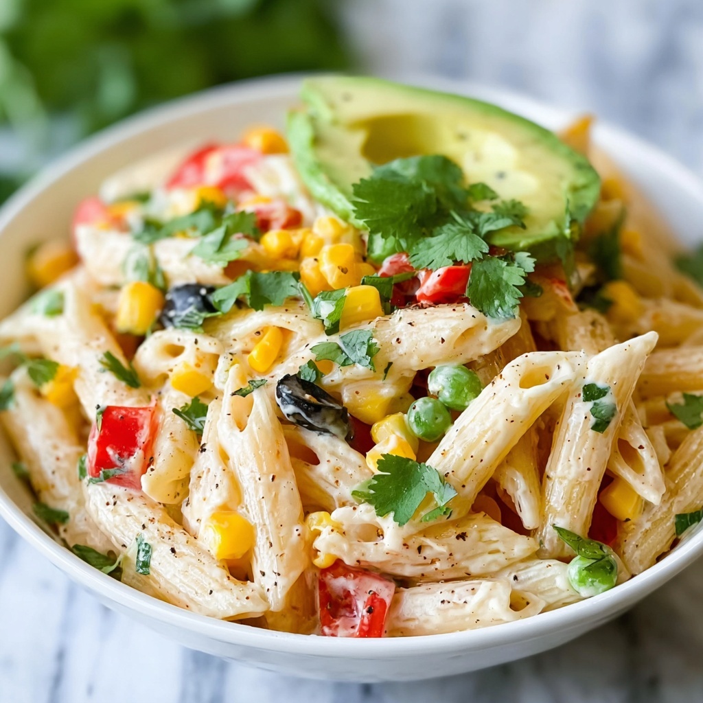 Irresistible Southwest Pasta Salad with Spicy Garlic Dressing Recipe - Recipe Image