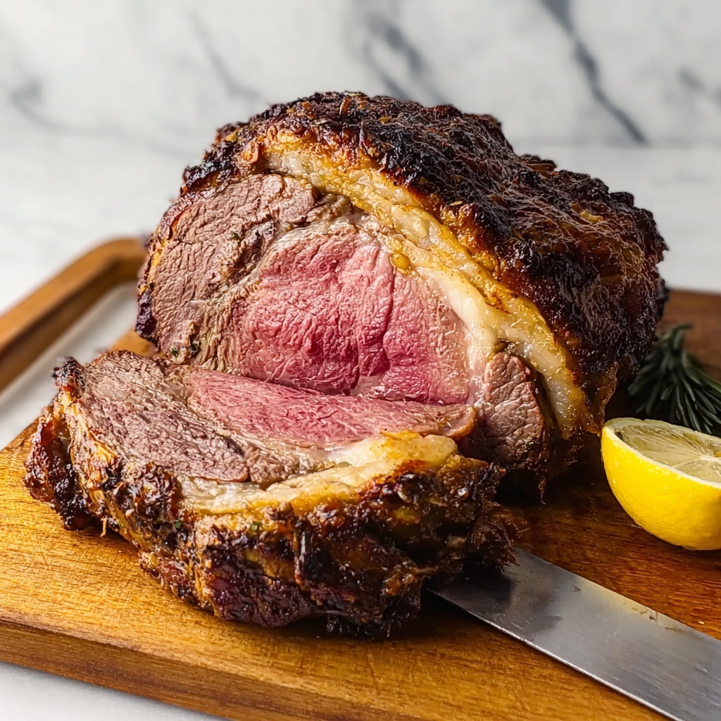 Irresistible Garlic Herb Prime Rib to Impress Your Guests Recipe - Recipe Image