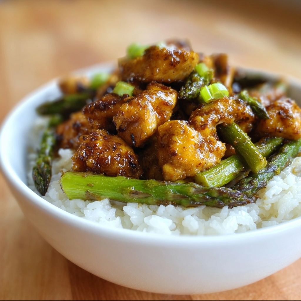 Savory Turmeric Black Pepper Chicken with Asparagus Recipe - Recipe Image