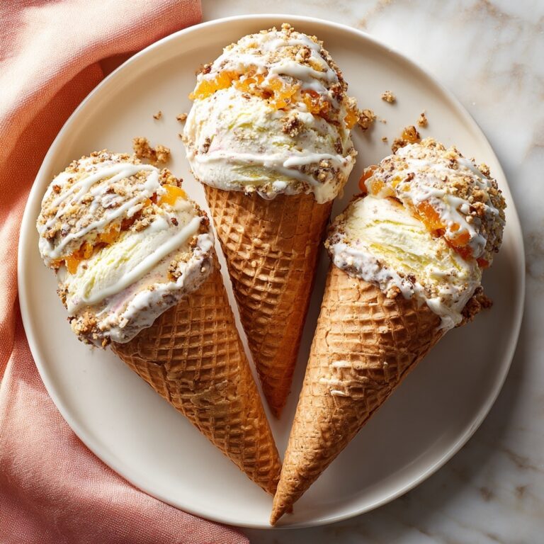 Peach Cobbler Cheesecake Cones Recipe